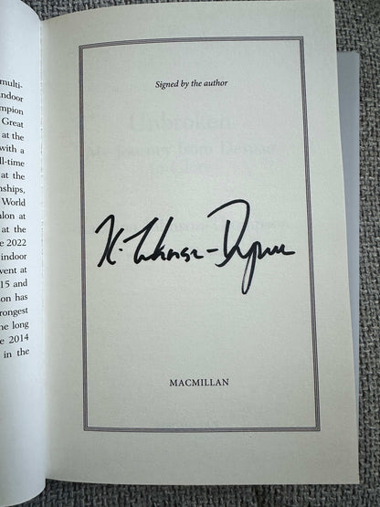 2024*SIGNED 1st* Unbroken: My Journey From Despair To Glory - Katarina Johnson - Thompson (MacMillan)