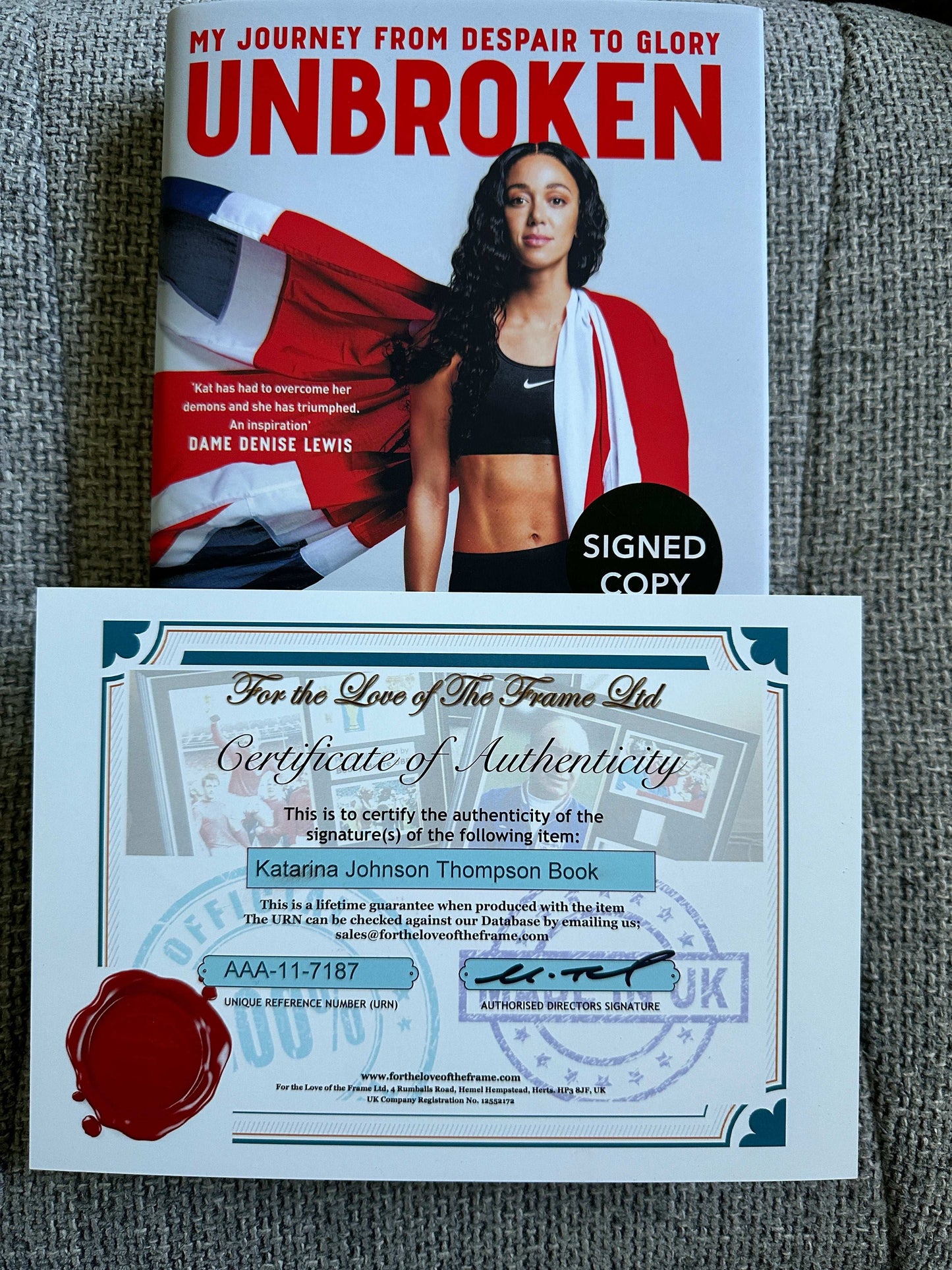 2024*SIGNED 1st* Unbroken: My Journey From Despair To Glory - Katarina Johnson - Thompson (MacMillan)
