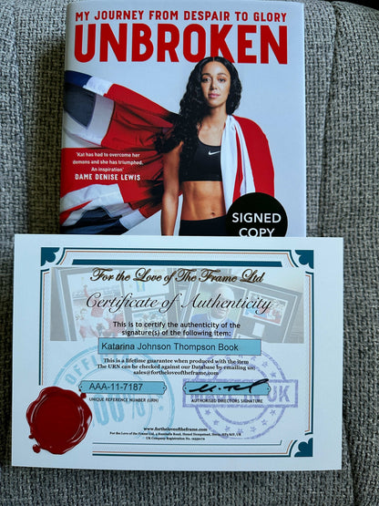 2024*SIGNED 1st* Unbroken: My Journey From Despair To Glory - Katarina Johnson - Thompson (MacMillan)