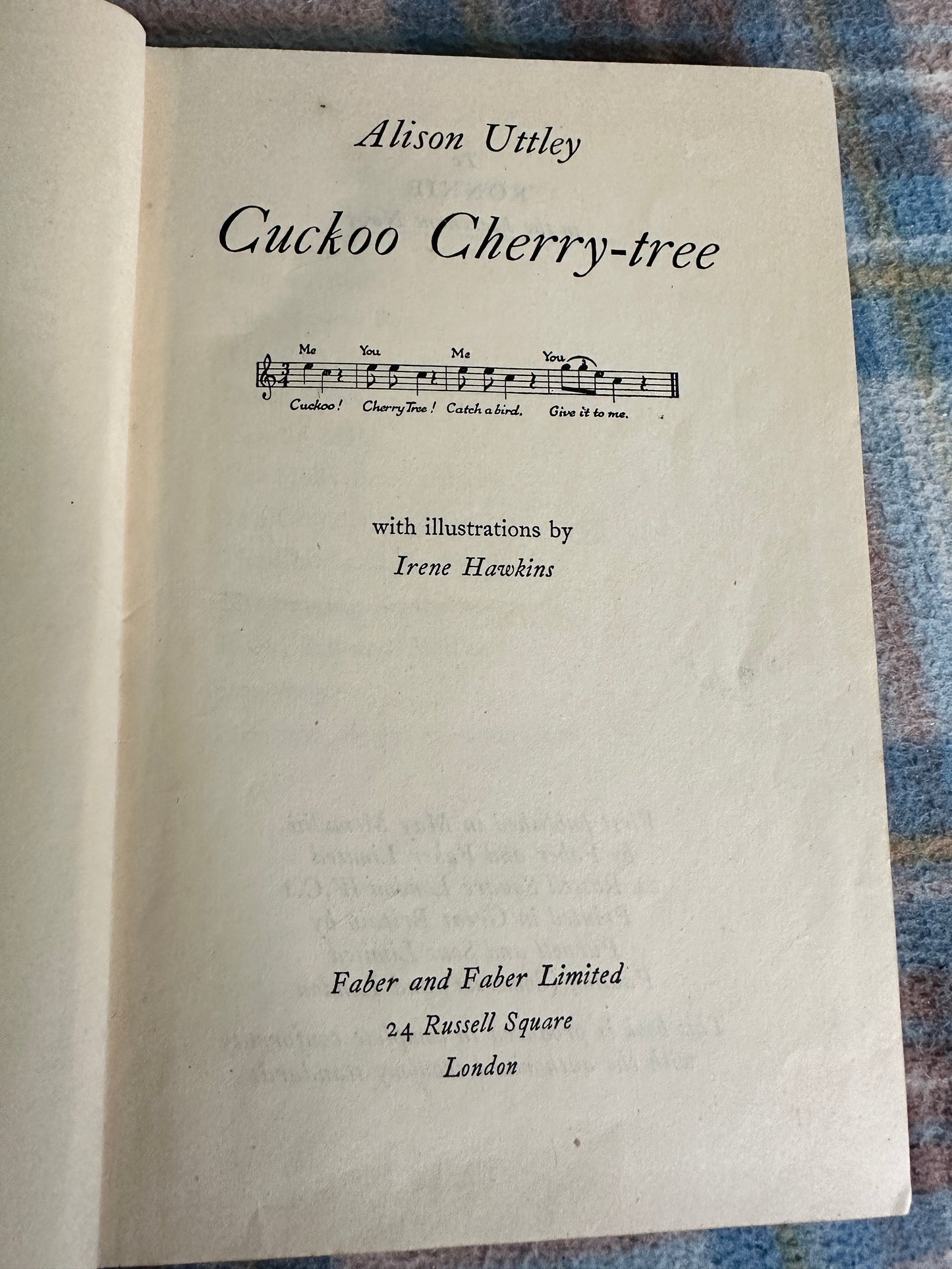 1943*1st* Cuckoo Cherry-Tree - Alison Uttley(Irene Hawkins illustration)Faber & Faber