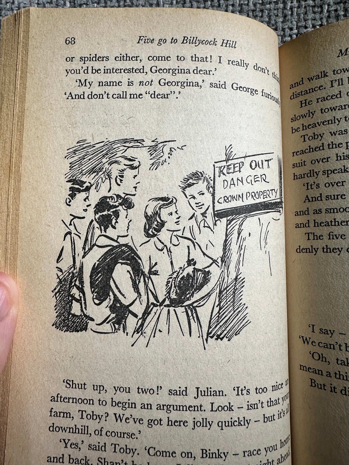 1973 Famous Five: Five Go To Billycock Hill - Enid Blyton (Eileen Soper Illust) Knight Books