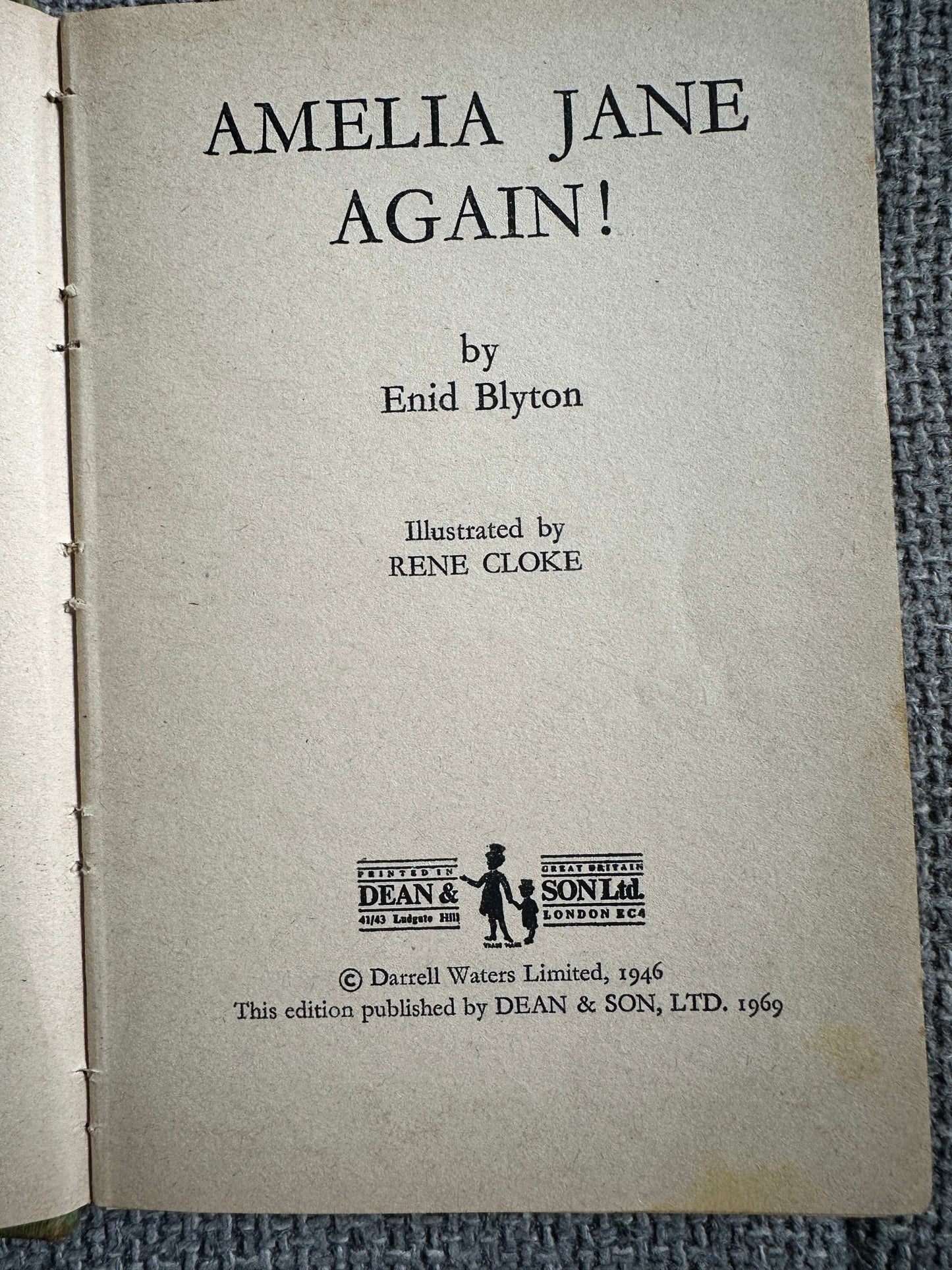 1969 Amelia Jane Again! - Enid Blyton (Rene Cloke Illust) Dean & Son Ltd
