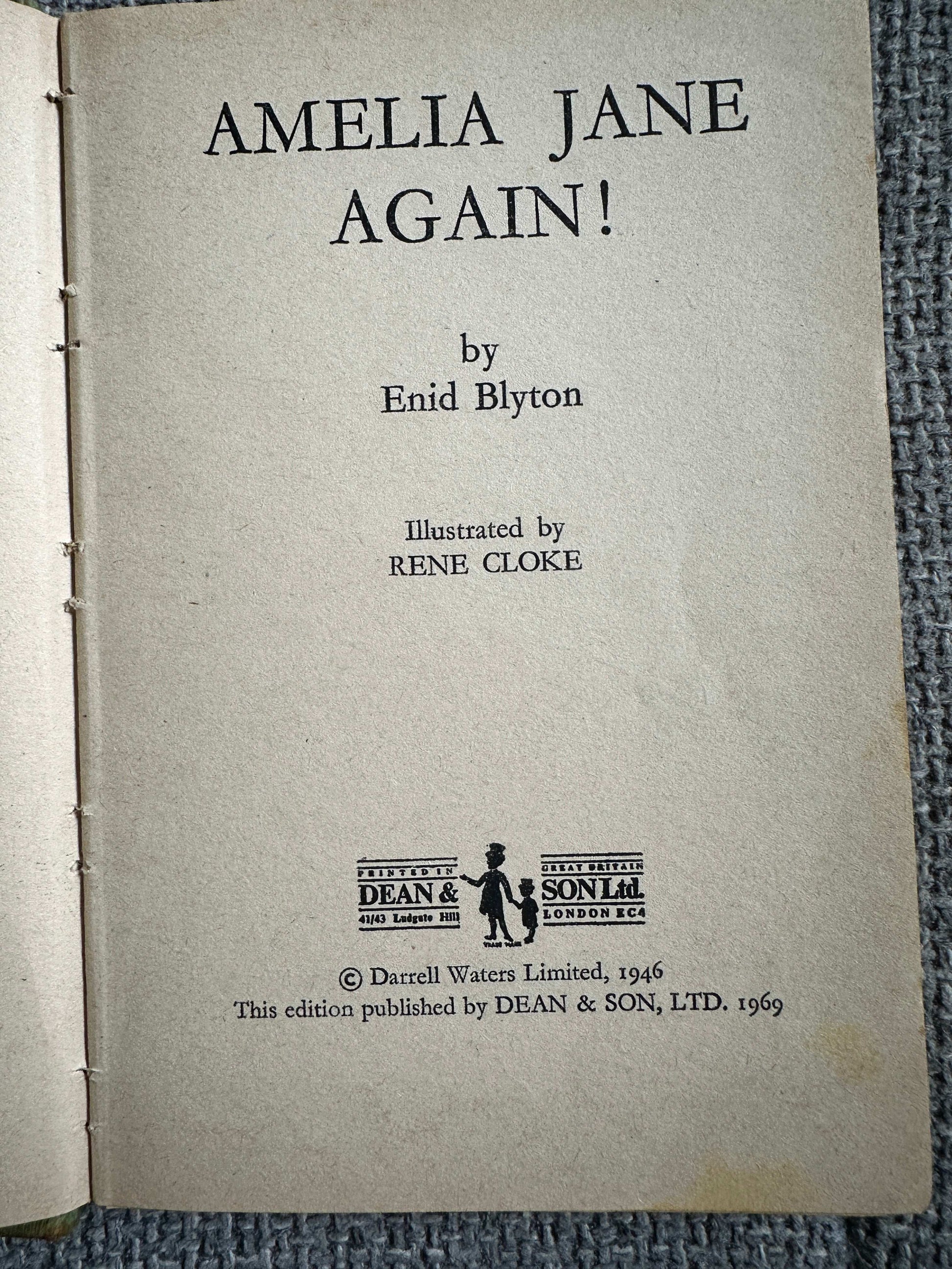 1969 Amelia Jane Again! - Enid Blyton (Rene Cloke Illust) Dean & Son Ltd