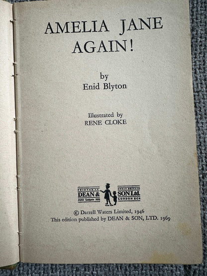 1969 Amelia Jane Again! - Enid Blyton (Rene Cloke Illust) Dean & Son Ltd