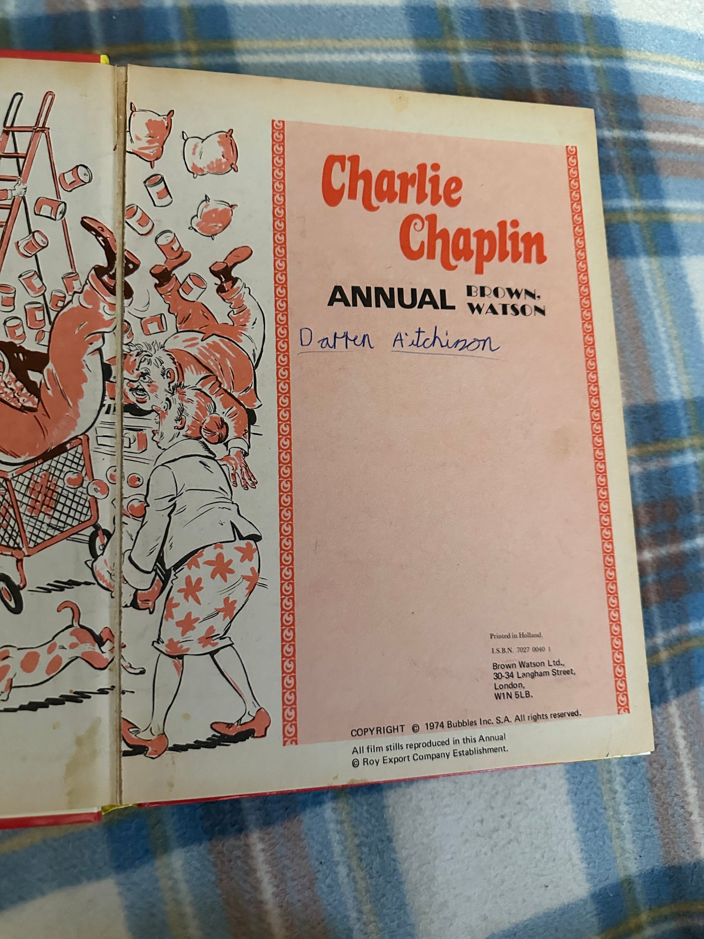 1974 Charlie Chaplin Annual(Brown Watson published)