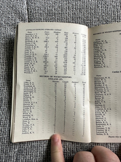 1960 Rothmans Test Cricket Almanack