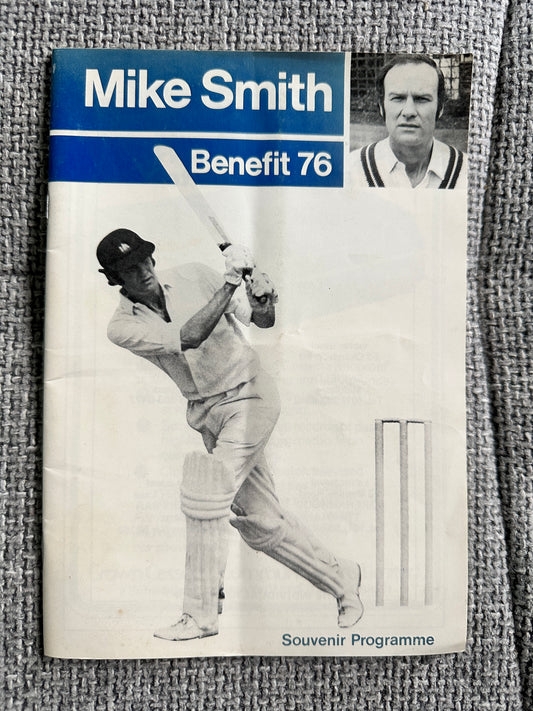 1976 Mike Smith(Cricketer) Benefit 76 Souvenir Programme