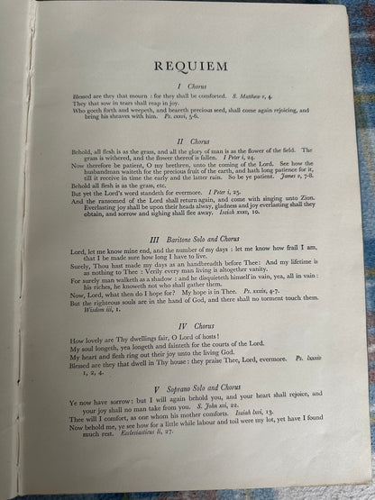 1947 Requiem(Johannes Brahms) Ivor Atkins(Novello & Co Ltd)