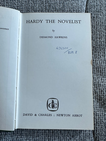 1965 Hardy The Novelist - Desmond Hawkins(David & Charles)