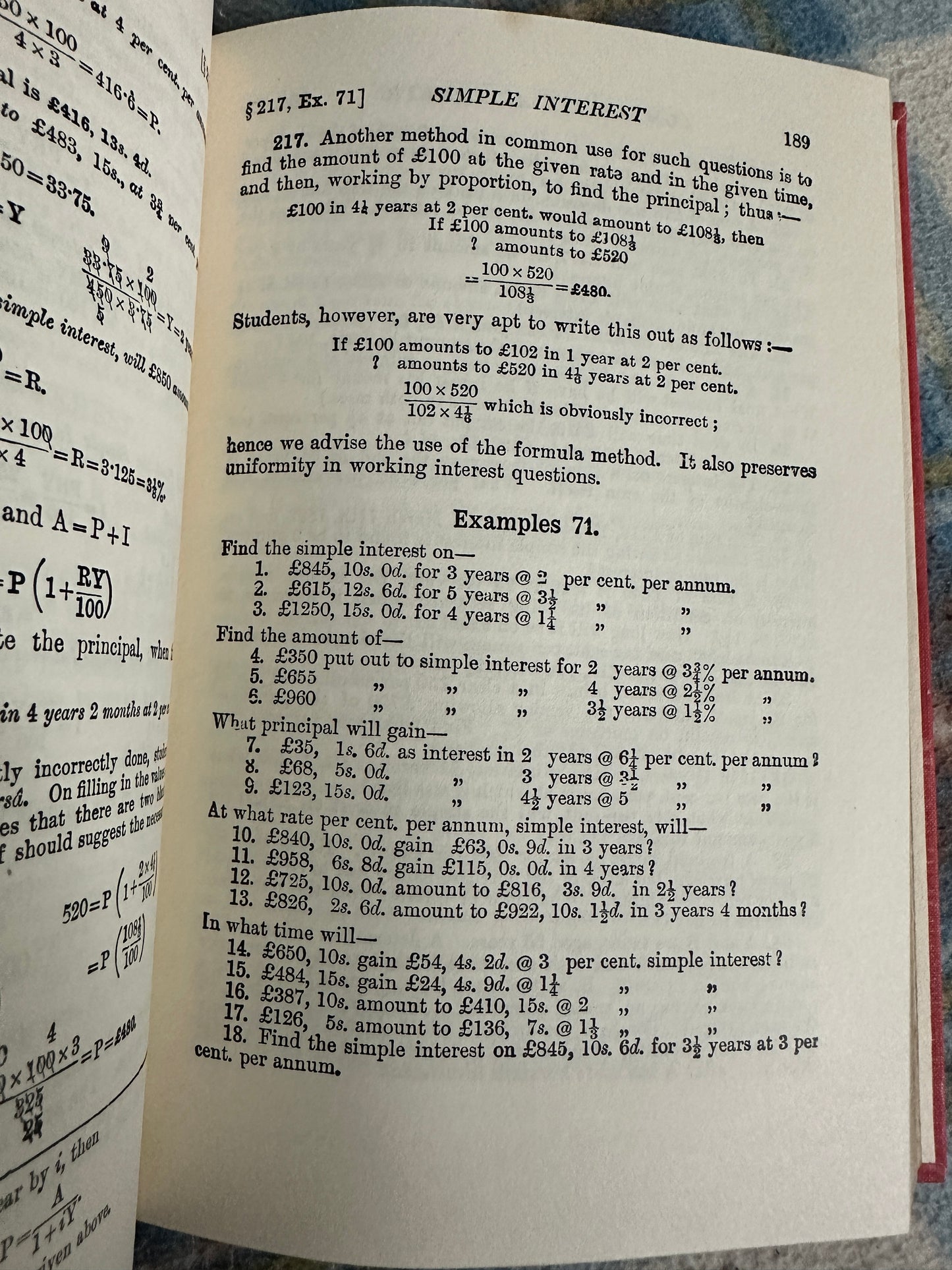 1937 Commercial Arithmetic - F.L. Grant & A.M. Hill(Longman Green & Co)