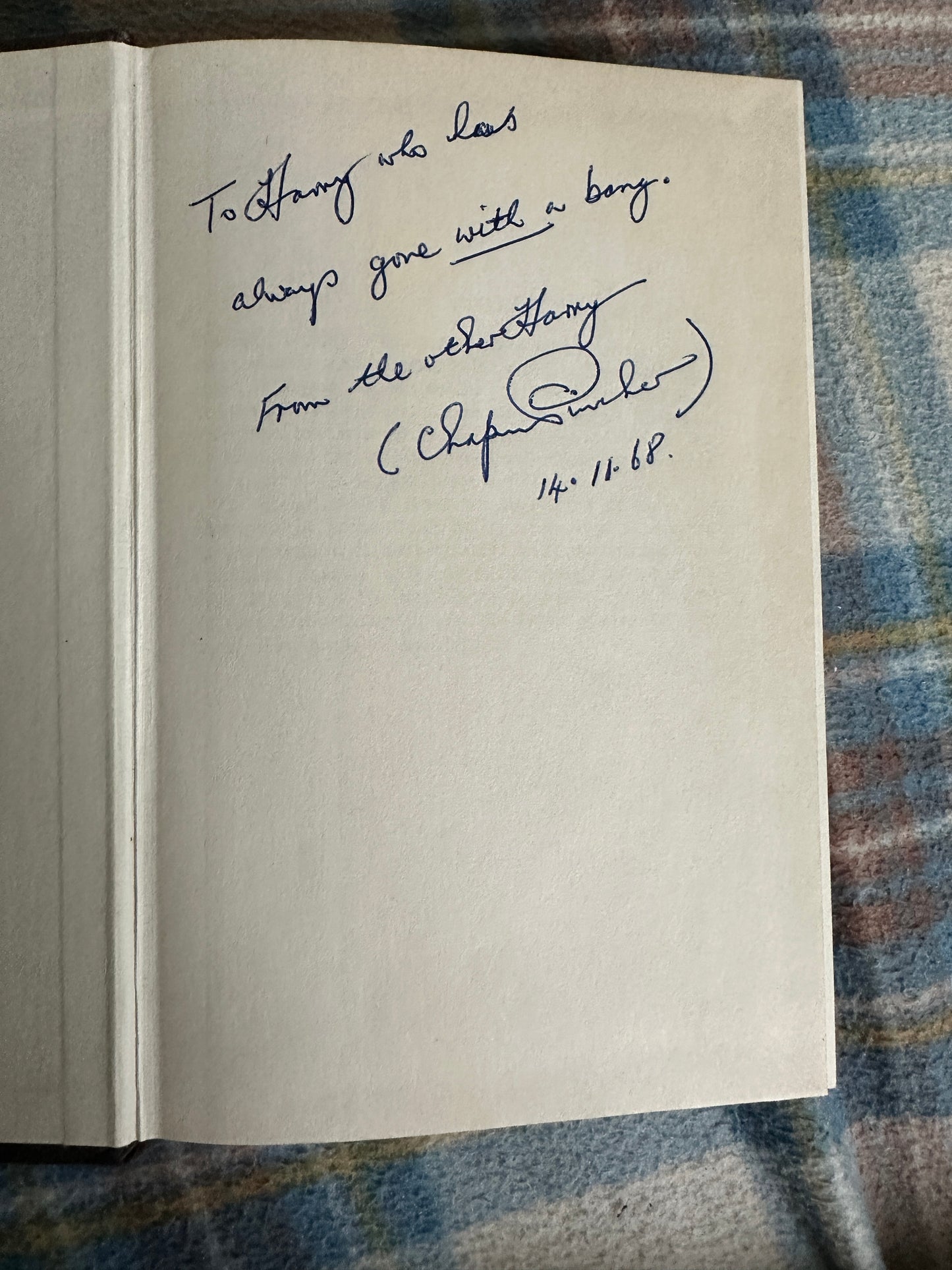 1965*1st Signed* Not With A Bang - Chapman Pincher (Weidenfeld and Nicolson)