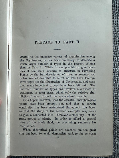 1909 & 1912 Structural Botany(Flowerless & Flowering Plants) Durkinfield Henry Scott(Adam & Charles Publisher)