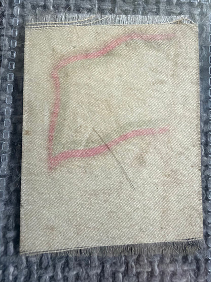 Antique Silk Flag Card — PERSIA — c.1910s — Fringed Design — Vintage Tobacco Silk