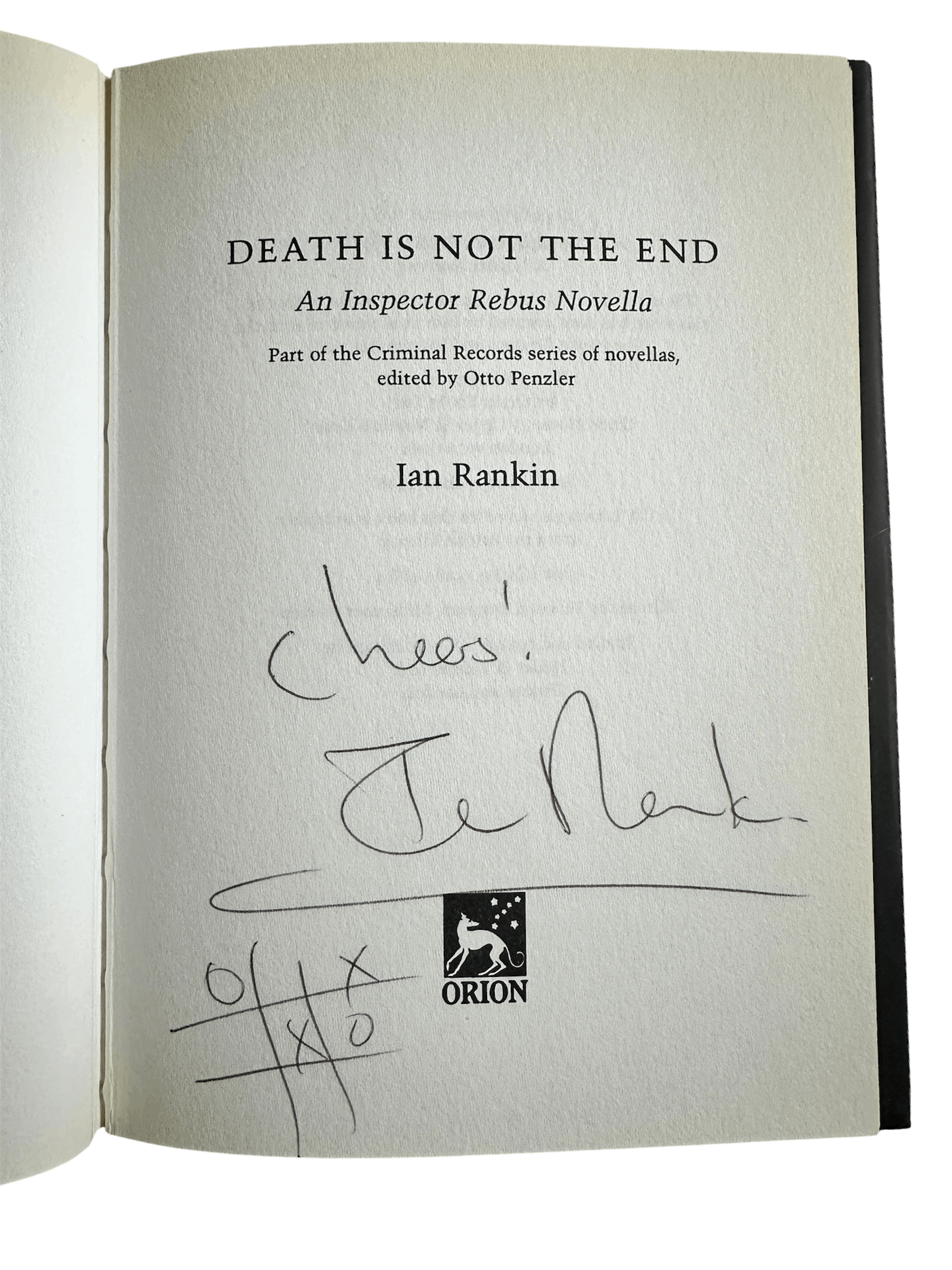 1998*Signed* Death Is Not The End - Ian Rankin (Orion) Inspector Rebus Novella