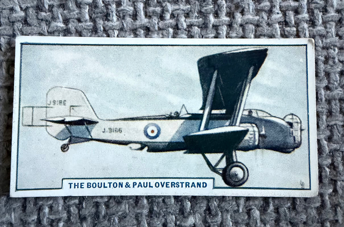 Vintage Cigarette Card — Boulton & Paul Overstrand — Godfrey Phillips Aircraft Series 1