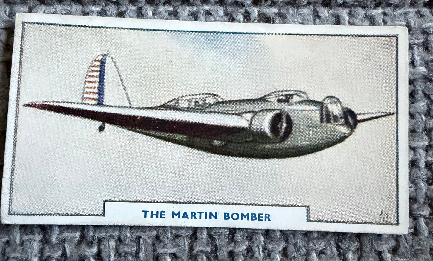 Vintage Cigarette Card — Martin Bomber — Godfrey Phillips Aircraft Series 1