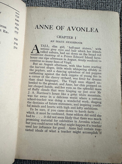 1925*1st* Anne Of Avonlea - L. M. Montgomery (George G. Harrap & Co. Ltd.