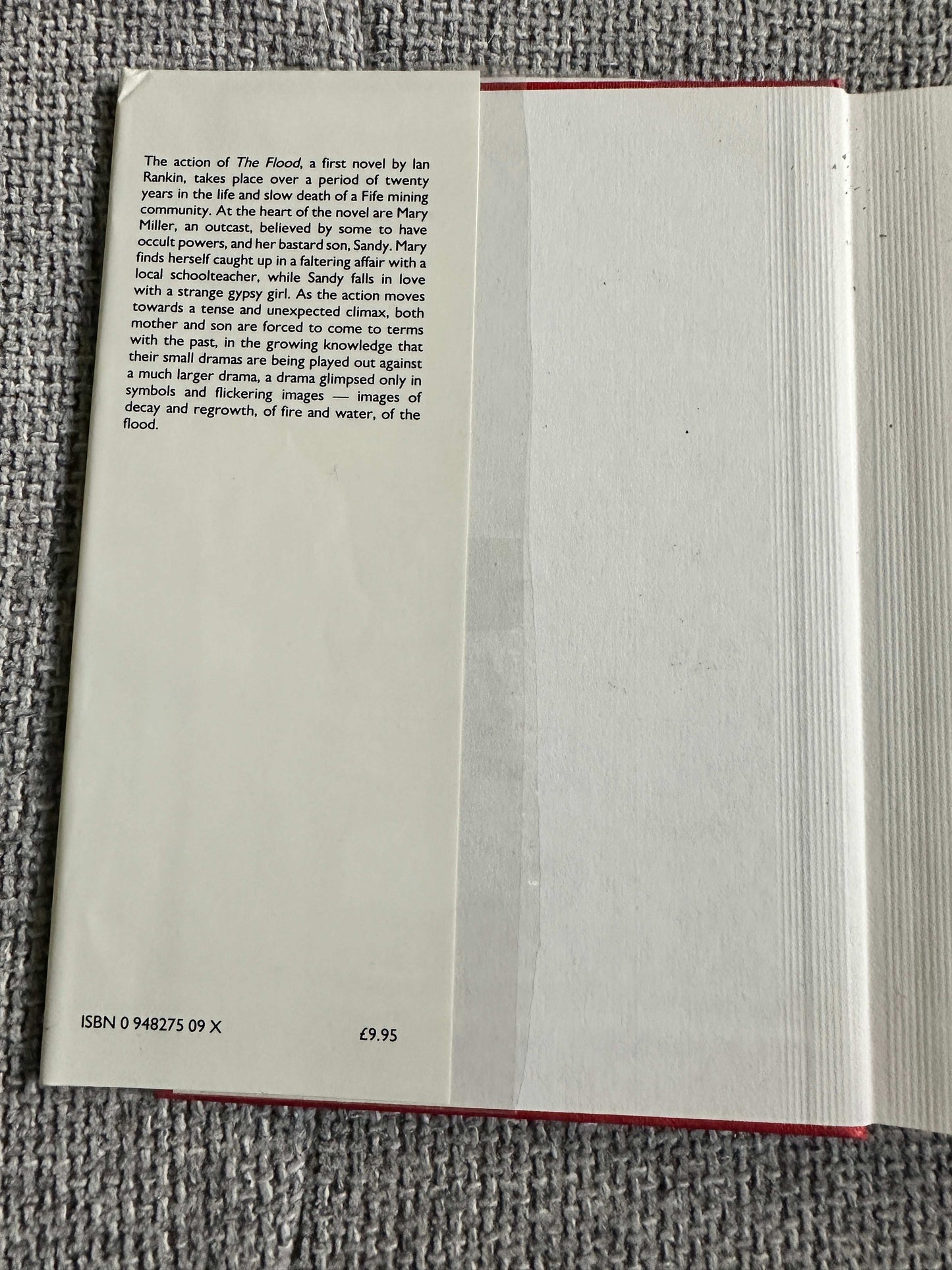 1986*1st* The Flood - Ian Rankin (Polygon) Hardback one of only 200 printed.