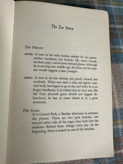 1960 The Zoo Story / The Death Of Bessie Smith / The Sandbox 3 Plays by Edward Albee(Coward-McCann Publisher) New York