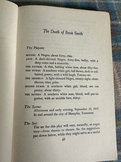 1960 The Zoo Story / The Death Of Bessie Smith / The Sandbox 3 Plays by Edward Albee(Coward-McCann Publisher) New York