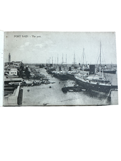 1900’s Port Said Suez Trough The Canal - 24 Postcards(One missing) Rare(Spelling mistake on Through)