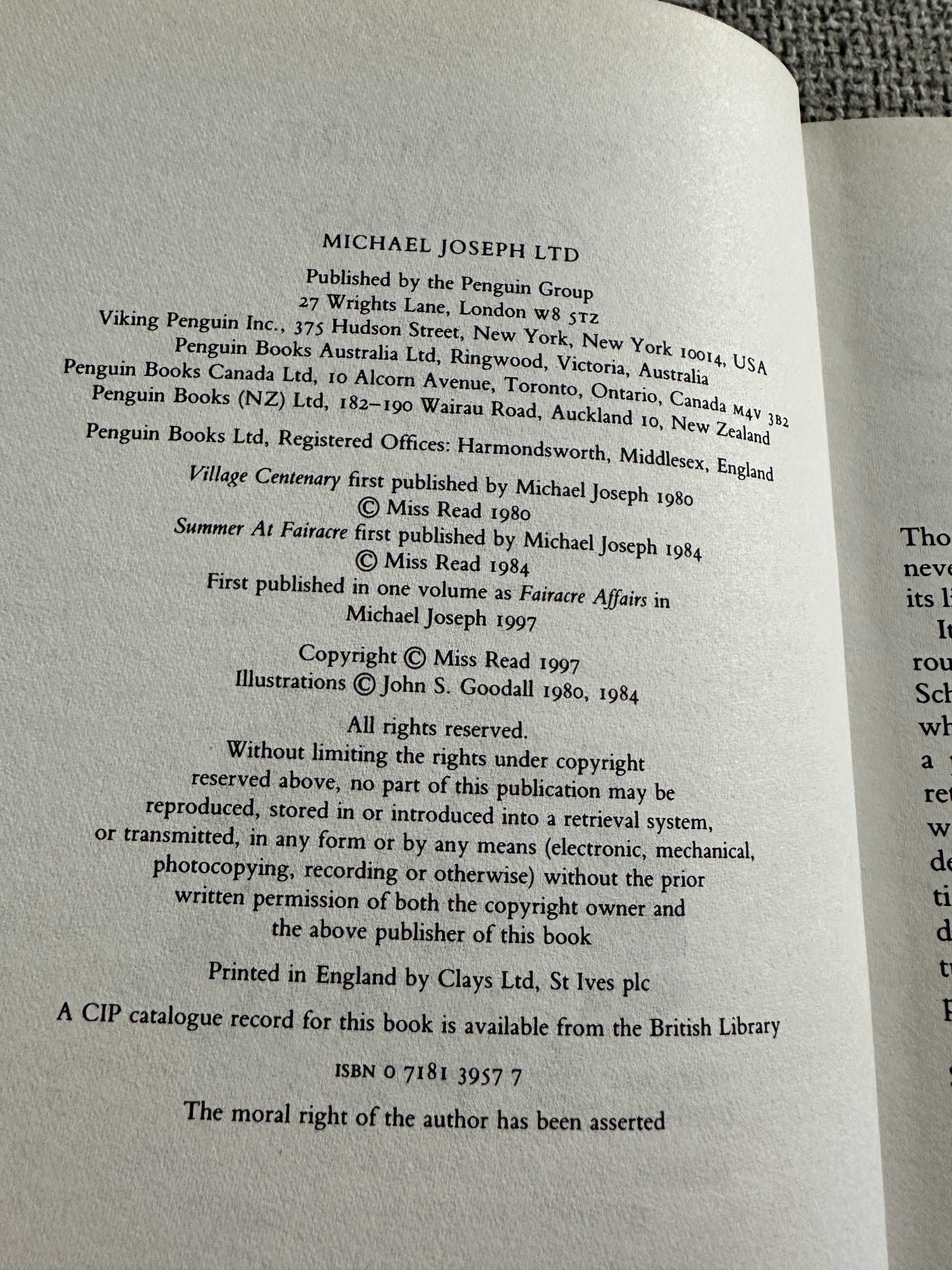 1997 Fairacre Affairs (Omnibus) Miss Read (Michael Joseph)