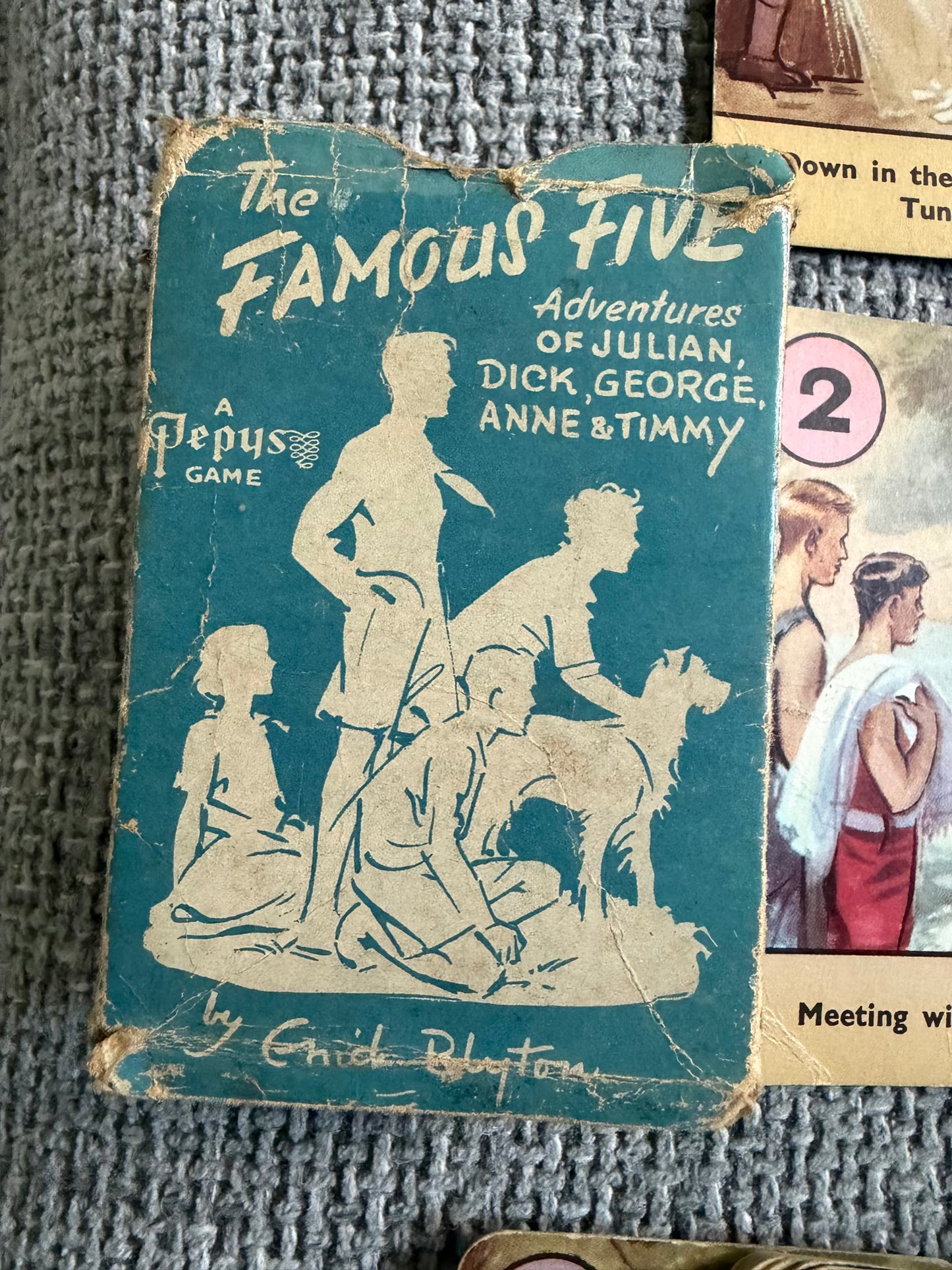 1951 The Famous Five Card Game (44 cards) +Rules - Enid Blyton (Eileen Soper illustration) Pepys Published