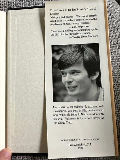 1991*1st US* Watchman - Ian Rankin (Crime Club / Doubleday)