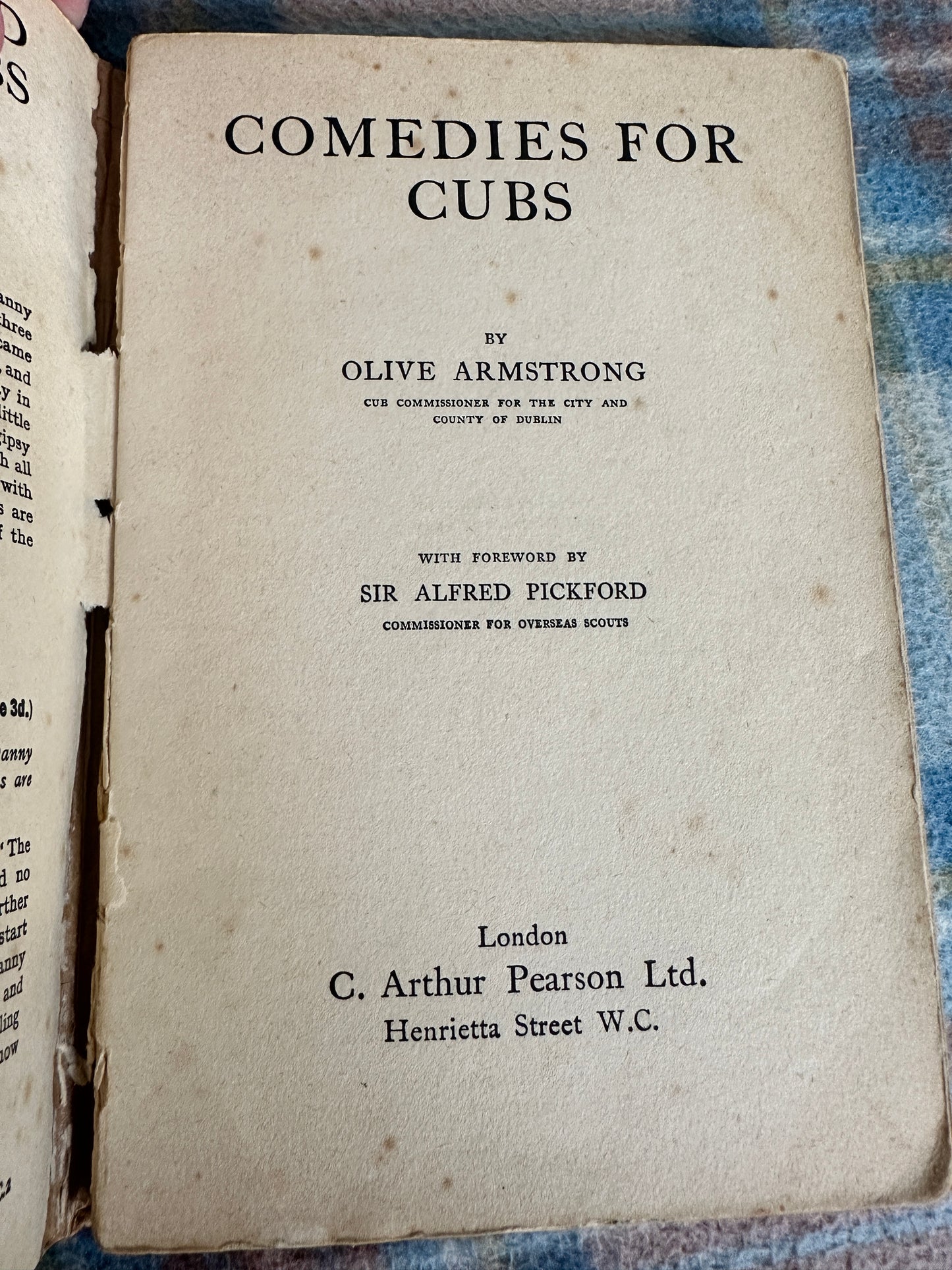 1933 Comedies For Cubs - Olive Armstrong(C. Arthur Pearson Ltd)