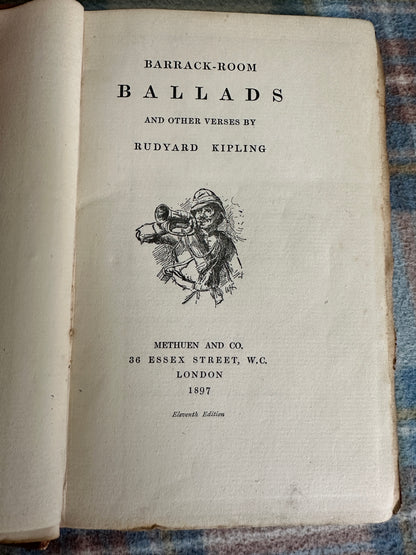 1897 Barrack Room Ballads & Other Verses - Rudyard Kipling(Methuen)