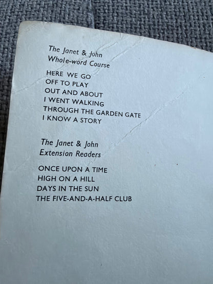 1965 Janet and John Children's Book - Off To Play with Adorable Illustrations