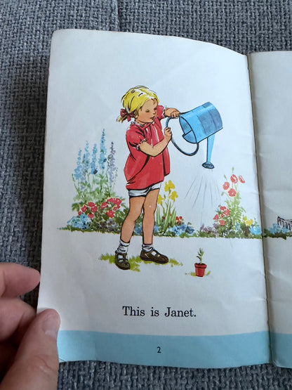 1965 Janet and John Children's Book - Off To Play with Adorable Illustrations