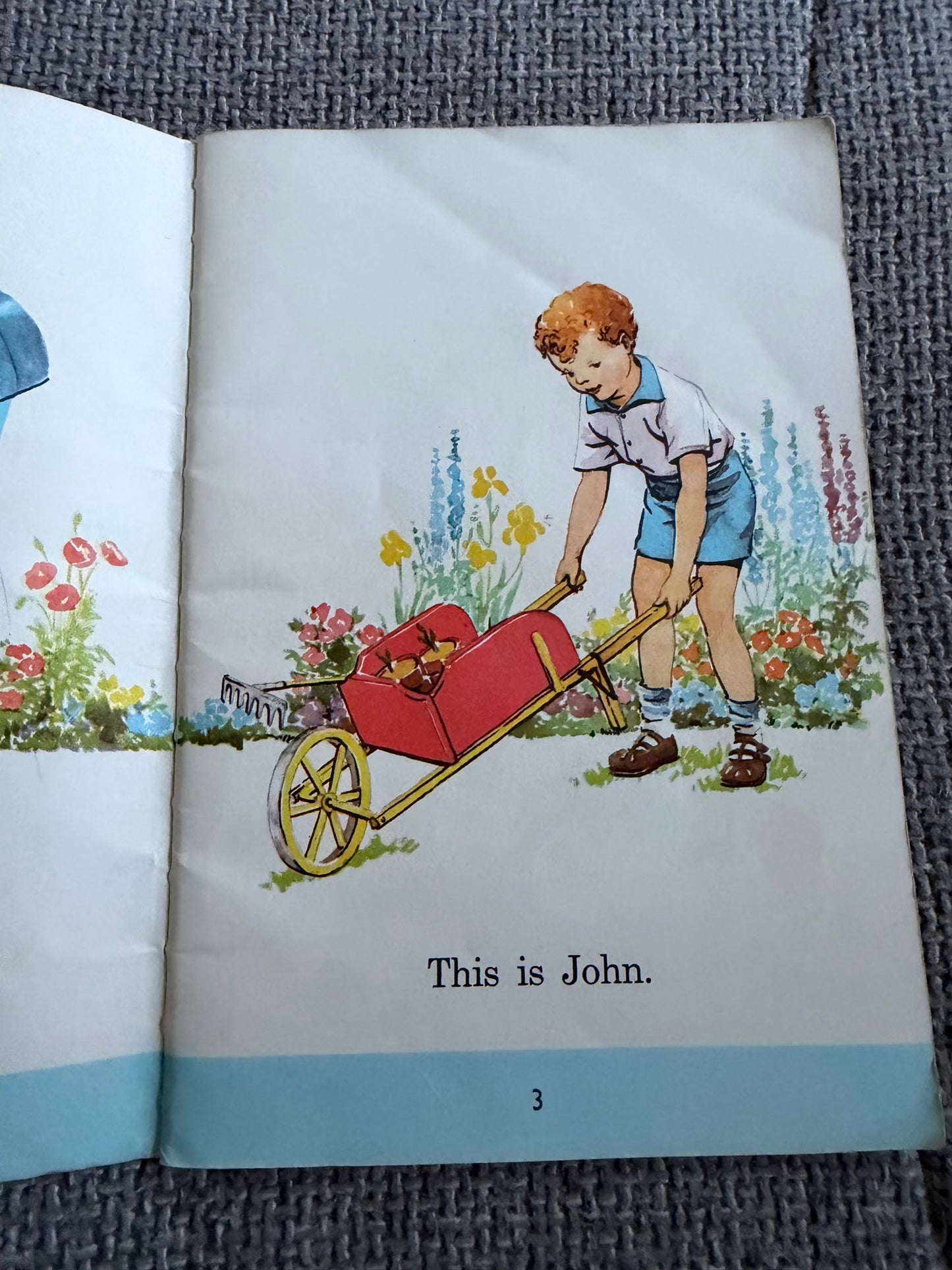 1965 Janet and John Children's Book - Off To Play with Adorable Illustrations
