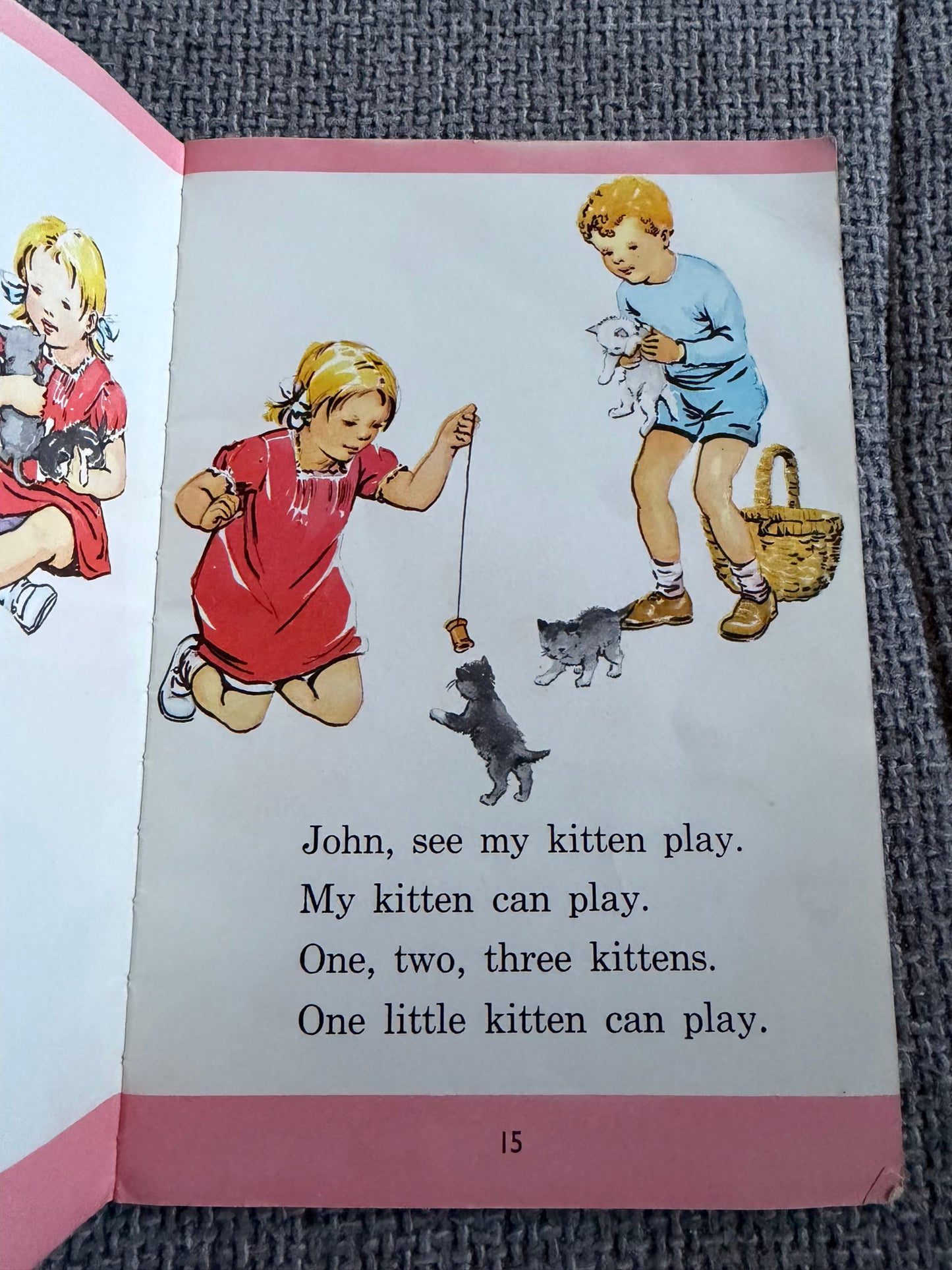 1965 Janet and John Children's Book - Off To Play with Adorable Illustrations