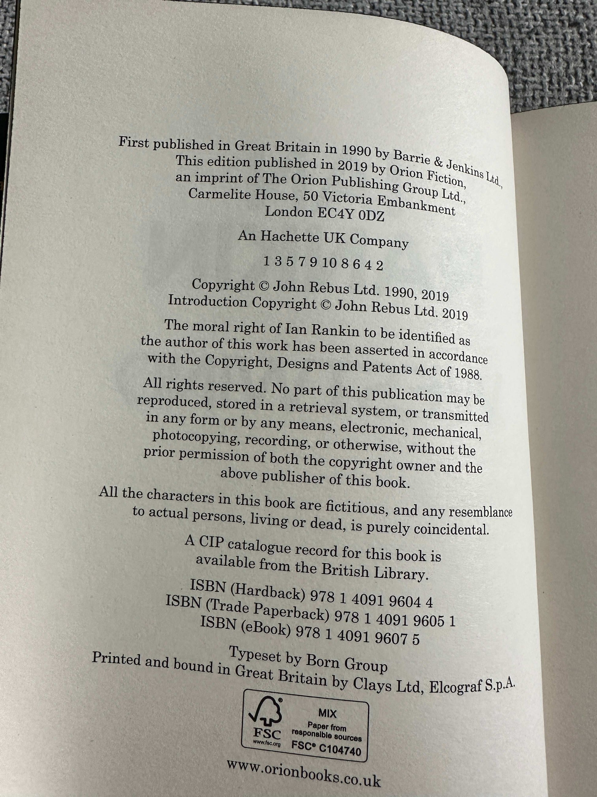 2019*Signed 1st* Westwind - Ian Rankin (Orion)