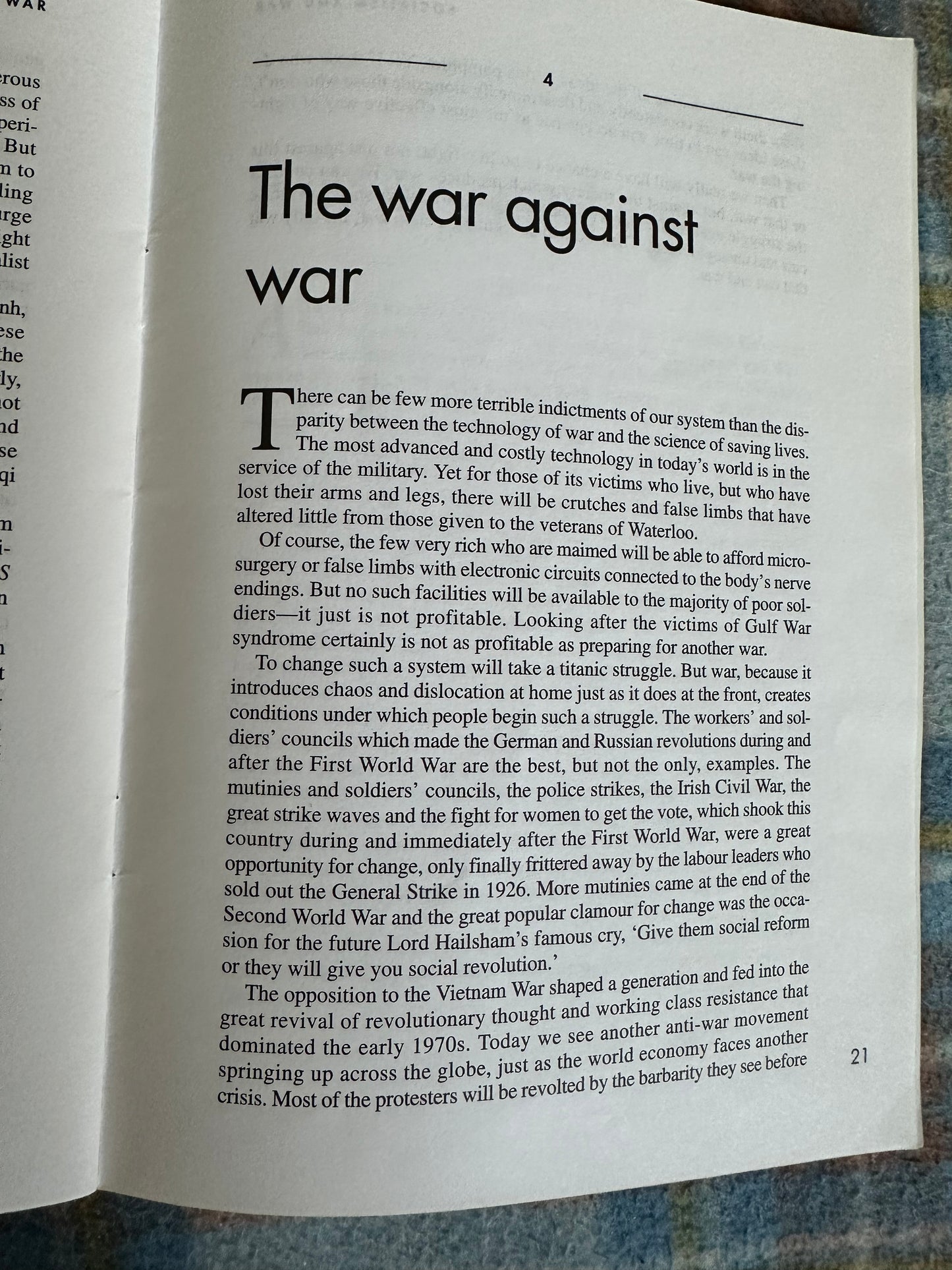 1998 Socialism & War - John Rees(Socialist Workers Party Published)