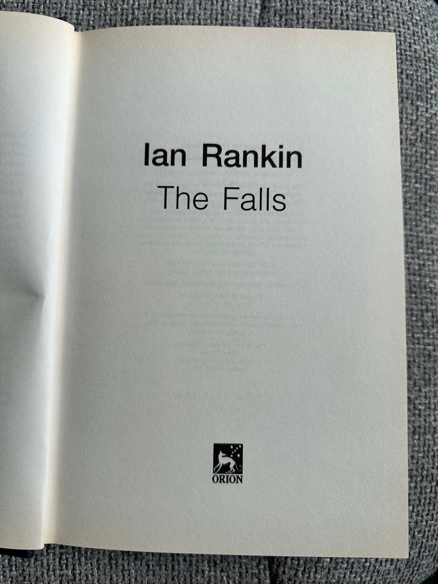 2001*1st* The Falls - Ian Rankin (Orion)