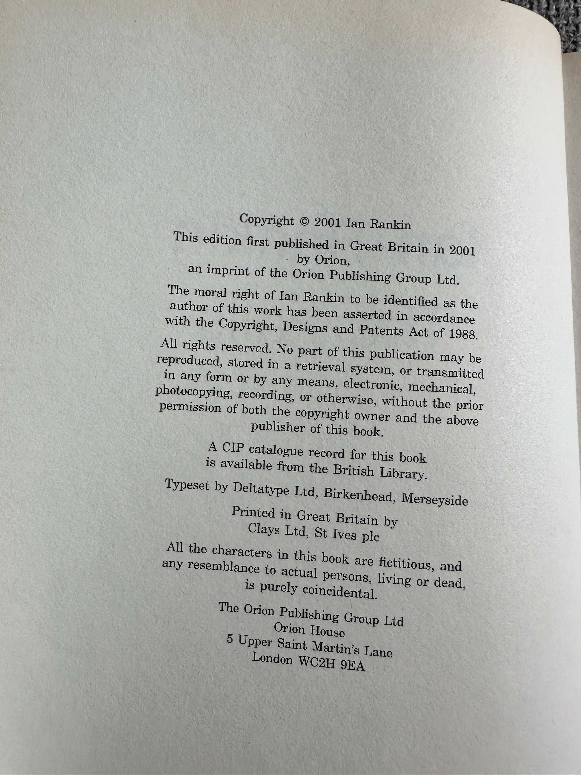 2001*1st* The Falls - Ian Rankin (Orion)