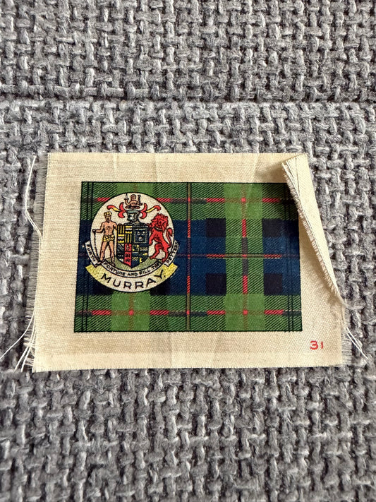🏴󠁧󠁢󠁳󠁣󠁴󠁿 Scottish Tartan Silk Collection — Murray, MacGregor, Campbell of Cawdor — BDV / Godfrey Phillips Cigarette Silks c.1912