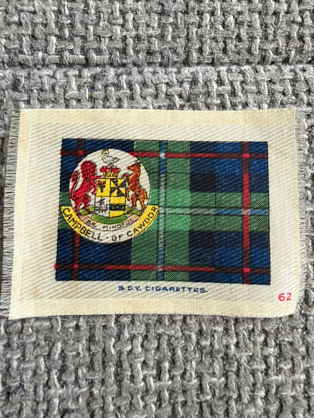 🏴󠁧󠁢󠁳󠁣󠁴󠁿 Scottish Tartan Silk Collection — Murray, MacGregor, Campbell of Cawdor — BDV / Godfrey Phillips Cigarette Silks c.1912