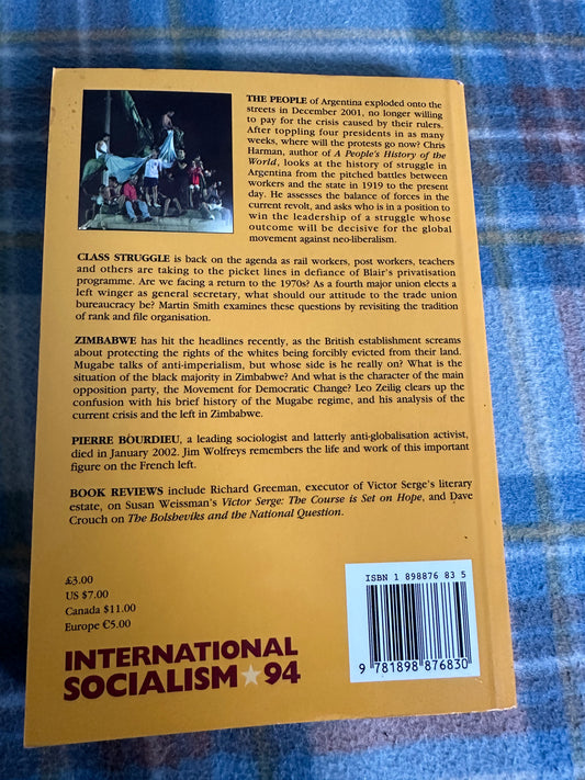 2002 International Socialism ⭐️94 (International Socialism) Argentina in Revolt, Zimbabwe in Revolt - Honeyburn Books (UK)