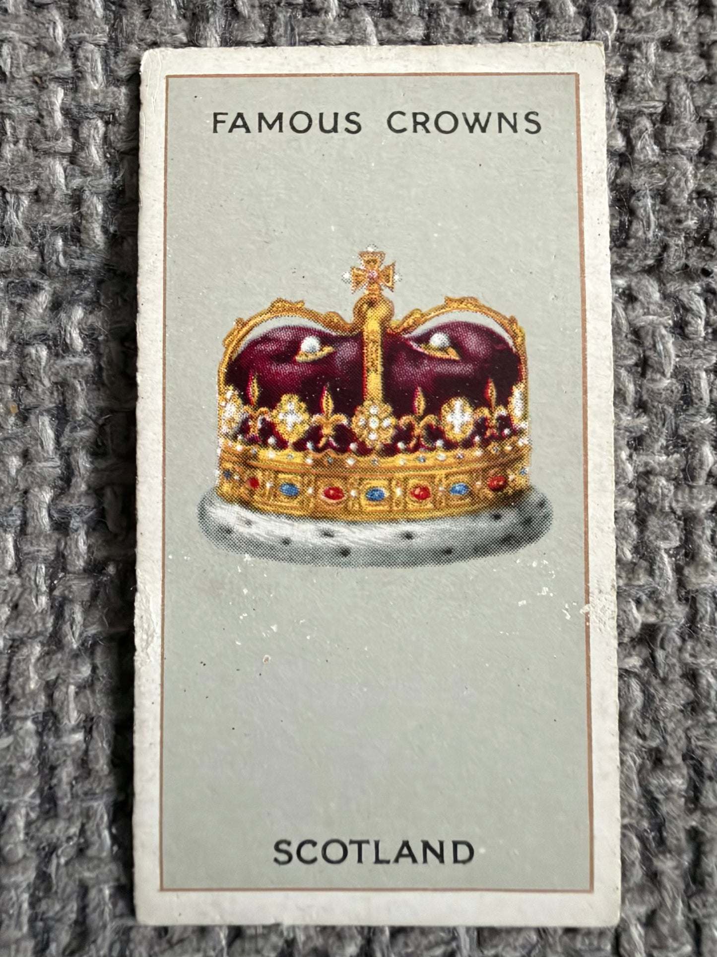 Vintage Cigarette Card — Famous Crowns — Scotland — Godfrey Phillips