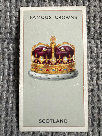 Vintage Cigarette Card — Famous Crowns — Scotland — Godfrey Phillips