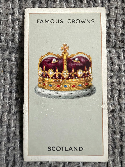 Vintage Cigarette Card — Famous Crowns — Scotland — Godfrey Phillips