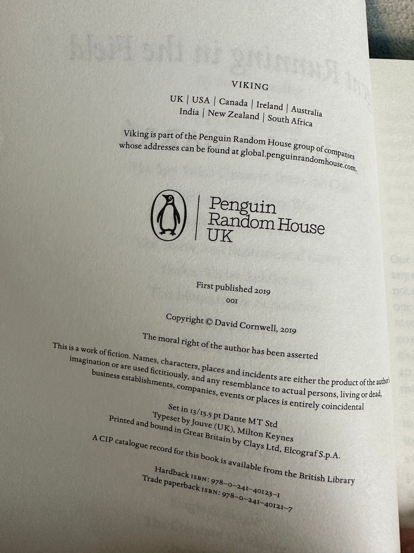 2019*1st* Agent Running In The Field - John Le Carré (Penguin Viking)