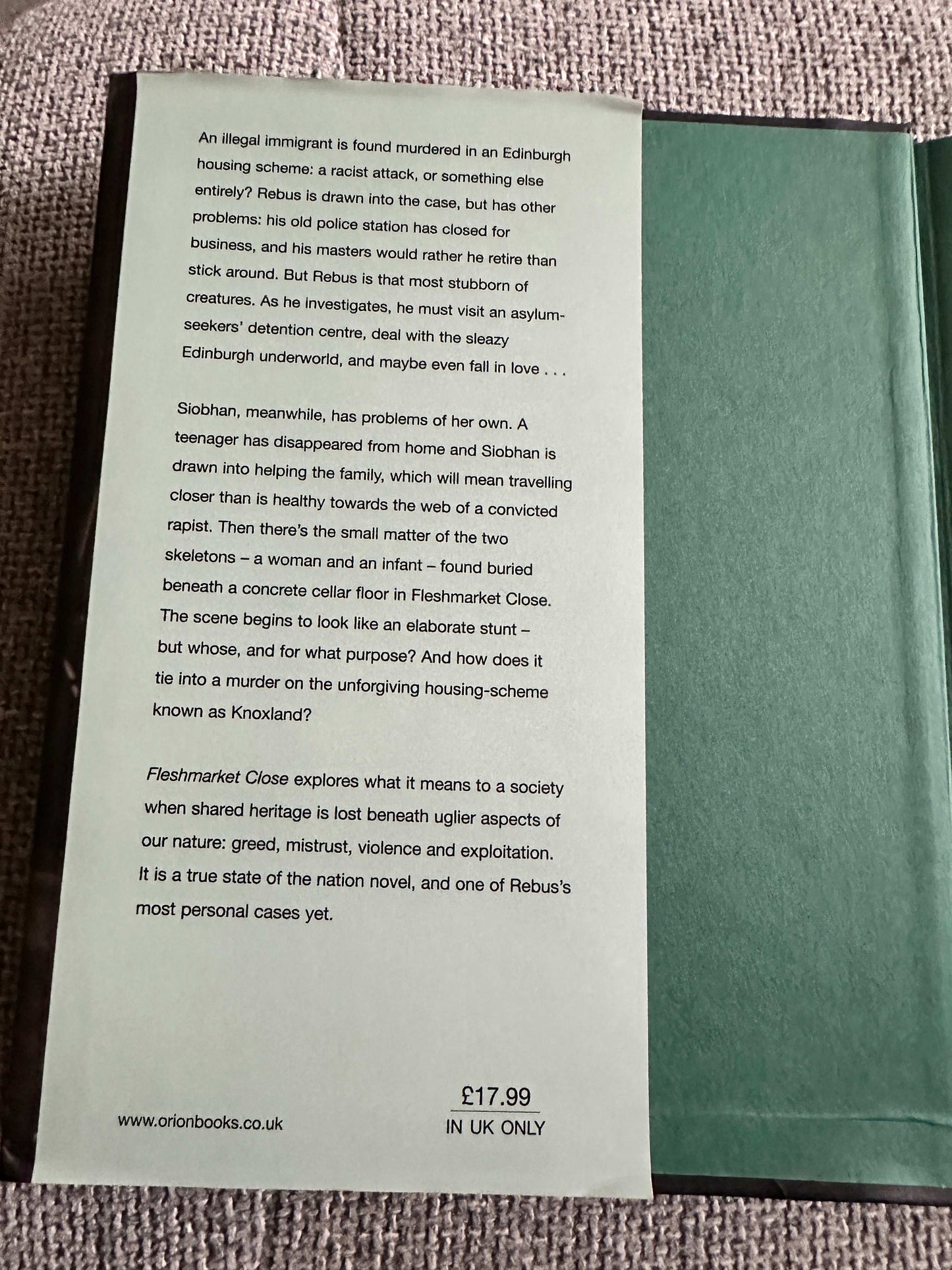 2004*Signed 1st* Fleshmarket Close - Ian Rankin (Orion)
