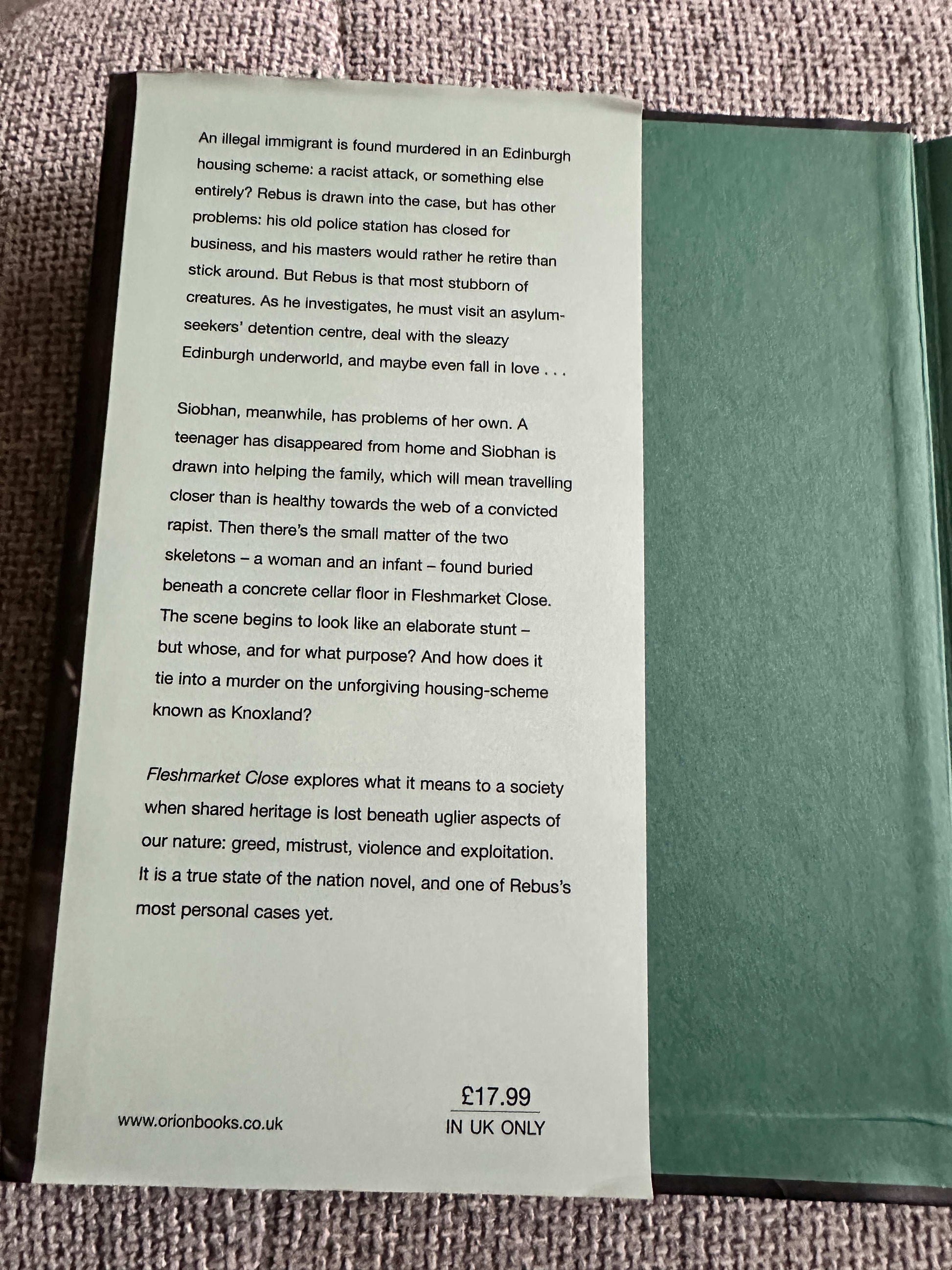 2004*Signed 1st* Fleshmarket Close - Ian Rankin (Orion)