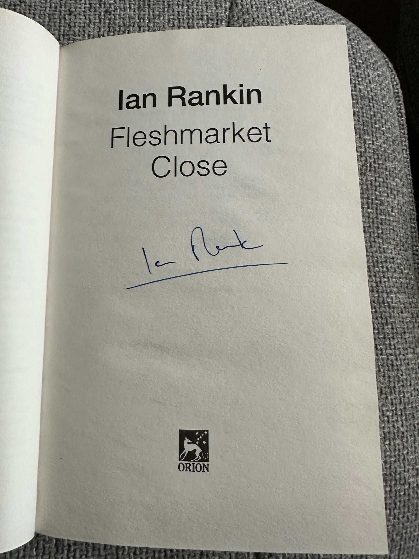 2004*Signed 1st* Fleshmarket Close - Ian Rankin (Orion)