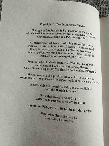 2004*Signed 1st* Fleshmarket Close - Ian Rankin (Orion)