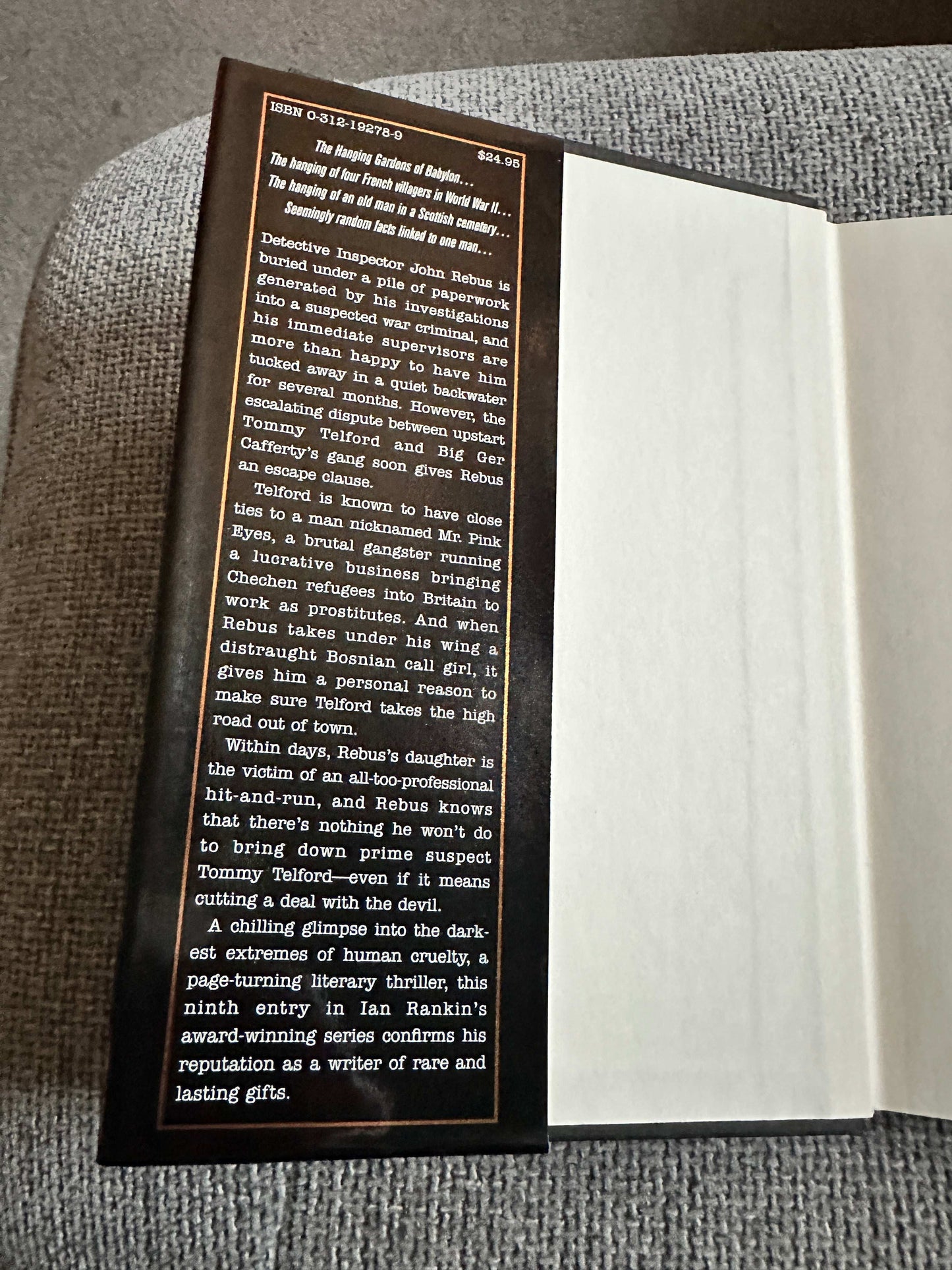 1998*1st US* The Hanging Garden - Ian Rankin (St. Martins Press) New York